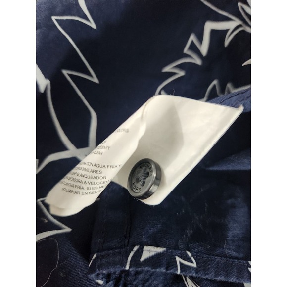 Michael kors blue palm leaf button up short sleeve large shirt - Picture 9 of 9